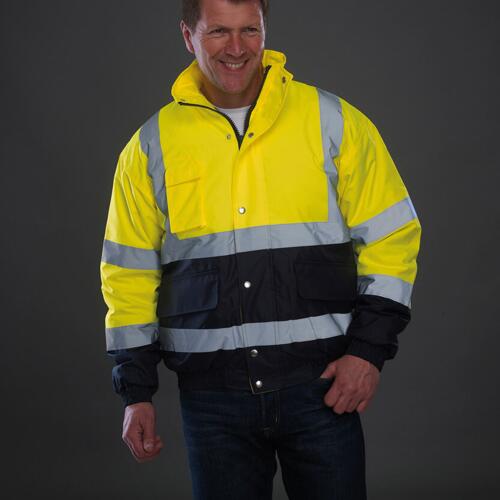 Hi-vis two-tone bomber jacket (HVP218) Thumbnail