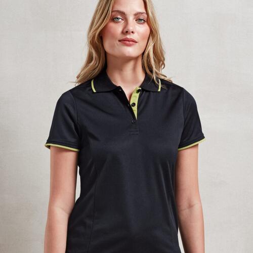 Women's contrast Coolchecker® polo Thumbnail
