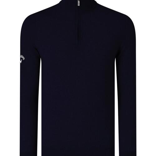 Ribbed ¼ zip Merino sweater Thumbnail