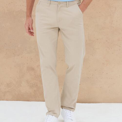 Stretch chinos with flex waistband Thumbnail